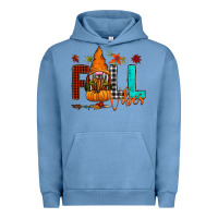 Pigment Pebble Blue Fall Vibes Urban Hoodie - CowhideDigitalArt