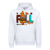 White Fall Vibes Urban Hoodie - CowhideDigitalArt