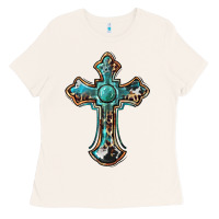 Bone western cross Ladies Tee - BarkalooDesign