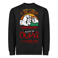 Black Being A Dad Is An Honor Being Papa Is Priceless Heavyweight Sweatshirt - Bettercallsaul