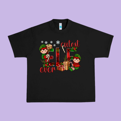 Cutest Elf Ever Christmas Urban Heavy Tee Designed By Bundleandbundleshop
