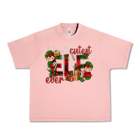Salmon Cutest Elf Ever Christmas Urban Heavy Tee - BundleAndBundleShop