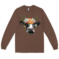 Chestnut holstein cow head Long Sleeve Tee - BarkalooDesign