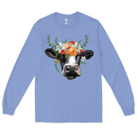 Colony Blue holstein cow head Long Sleeve Tee - BarkalooDesign