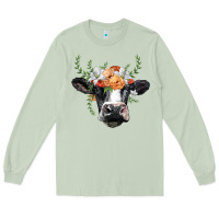 Matcha holstein cow head Long Sleeve Tee - BarkalooDesign