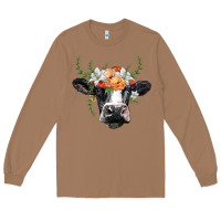 Toasted Coconut holstein cow head Long Sleeve Tee - BarkalooDesign