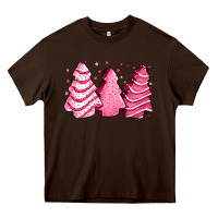 Chocolate Brown pink Christmas cakes Heavy Core Tee - Jasminsmagicworld