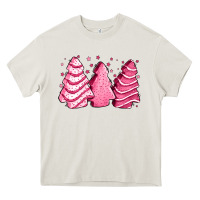 Cream pink Christmas cakes Heavy Core Tee - Jasminsmagicworld