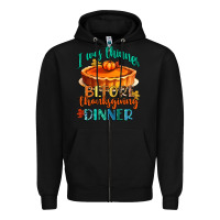 Black i was thinner before thanksgiving dinner Zipper Hoodie - CowGirlArtShop