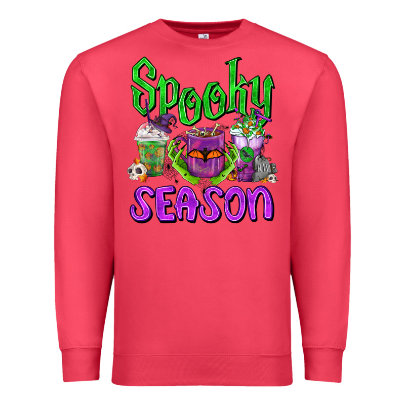 Spooky Season Coffee Cups Premium Sweatshirt by FaDigitalArtStudio | Teevron