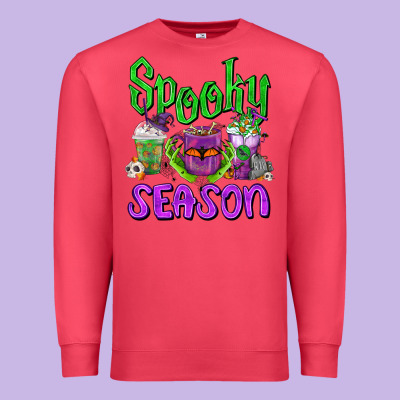 Spooky Season Coffee Cups Premium Sweatshirt Designed By Fadigitalartstudio