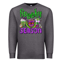 Charcoal Heather Spooky Season Coffee Cups Premium Sweatshirt - FaDigitalArtStudio