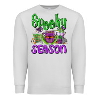 Dove Grey Spooky Season Coffee Cups Premium Sweatshirt - FaDigitalArtStudio