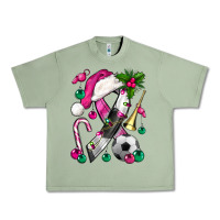 Oil Green Pink Christmas Breast Cancer Ribbon Soccer Urban Heavy Tee - BundleAndBundleShop
