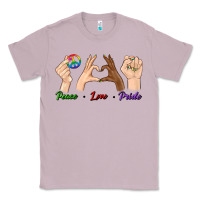 Lilac Peace Love Pride Classic Tee - BundleAndBundleShop
