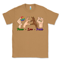 Toasted Coconut Peace Love Pride Classic Tee - BundleAndBundleShop