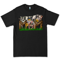 Black Western Mom With Spotted Pig And Baby Pig Premium Tee - LillyAllenDesigns