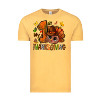 Vintage Mustard my first thanksgiving with turkey bbs Vintage Tee - BundleAndBundleShop