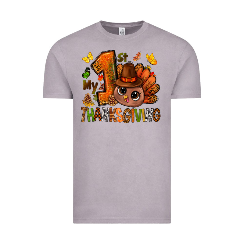 My First Thanksgiving With Turkey Bbs Vintage Tee by BundleAndBundleShop | Teevron
