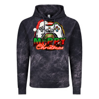 Cloud Black Gamer Merry Christmas Vintage Hoodie - NancyCooperArtShop