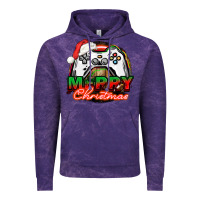 Cloud Purple Gamer Merry Christmas Vintage Hoodie - NancyCooperArtShop