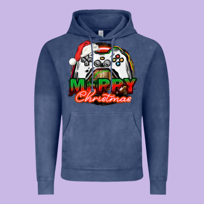 Gamer Merry Christmas Vintage Hoodie Designed By Nancycooperartshop