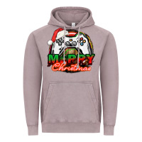 Vintage Zinc Gamer Merry Christmas Vintage Hoodie - NancyCooperArtShop