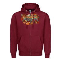 Burgundy thankful for everything Zipper Hoodie - CowGirlArtShop