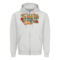 Dove Grey thankful for everything Zipper Hoodie - CowGirlArtShop