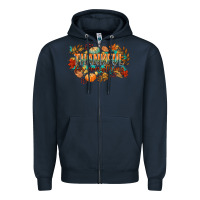Navy thankful for everything Zipper Hoodie - CowGirlArtShop