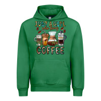 Emerald Just A Girl Who Loves Coffee Urban Hoodie - CowhideDigitalArt