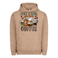 Pigment Burro Just A Girl Who Loves Coffee Urban Hoodie - CowhideDigitalArt