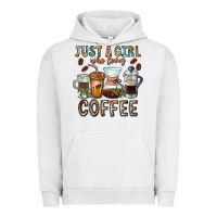 Pigment Lunar Rock Just A Girl Who Loves Coffee Urban Hoodie - CowhideDigitalArt