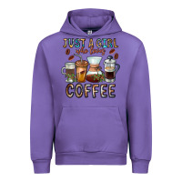Tulip Just A Girl Who Loves Coffee Urban Hoodie - CowhideDigitalArt