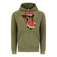 Vintage Olive Watermelon Tongue Vintage Hoodie - Jasminsmagicworld