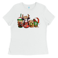 White christmas baby calf coffee cups Ladies Tee - Jasminsmagicworld