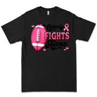 Black nobody fights alone pink football breast cancer awareness Premium Tee - Jasminsmagicworld