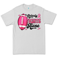 Dove Grey nobody fights alone pink football breast cancer awareness Premium Tee - Jasminsmagicworld