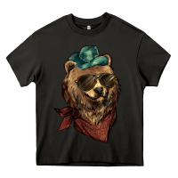 Asphalt bear cowboy Heavy Core Tee - NancyCooperArtShop