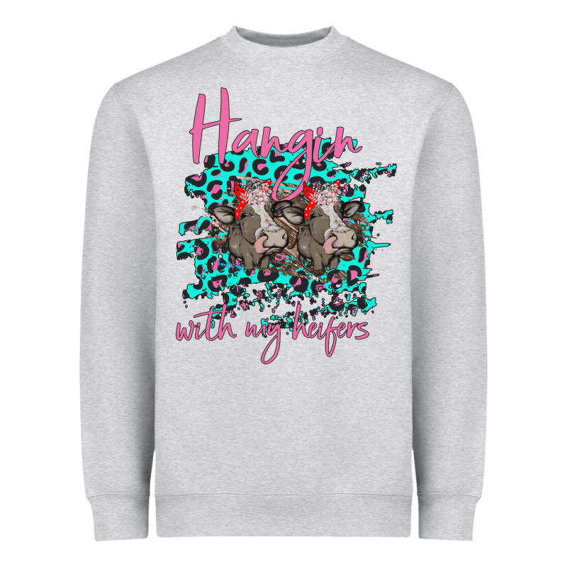 Hangin With My Heifers Heavyweight Sweatshirt by Bettercallsaul | Teevron
