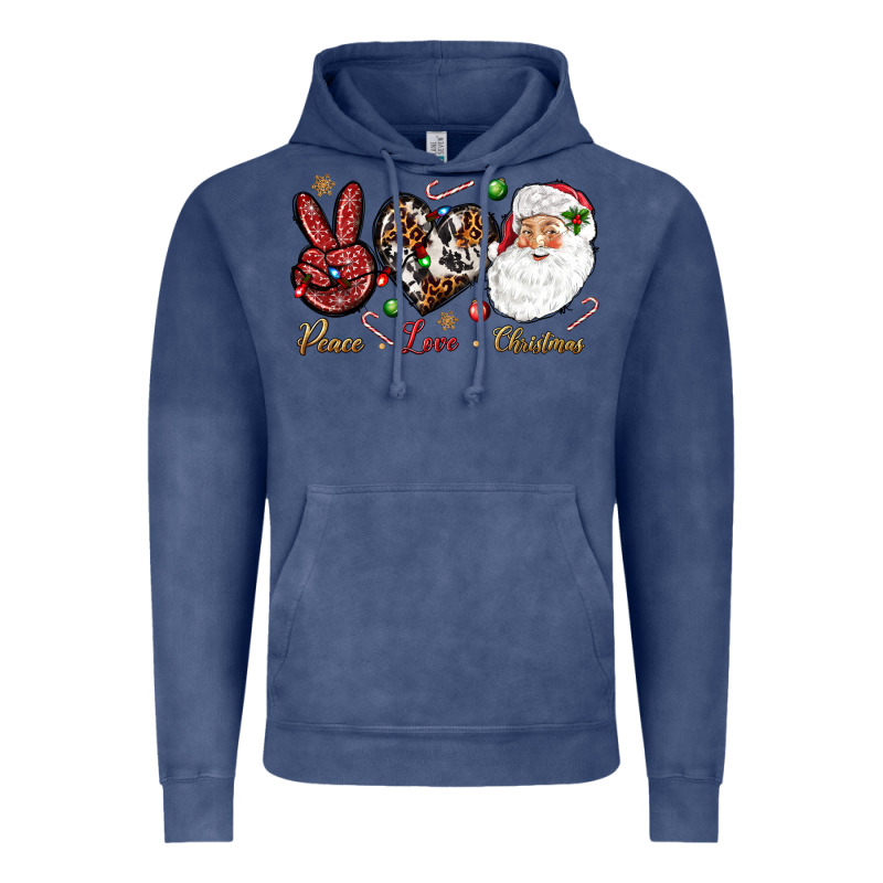 Peace Love Christmas Vintage Hoodie by NancyCooperArtShop | Teevron