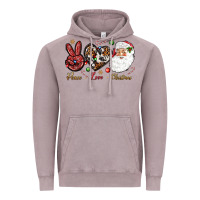 Vintage Zinc Peace love Christmas Vintage Hoodie - NancyCooperArtShop