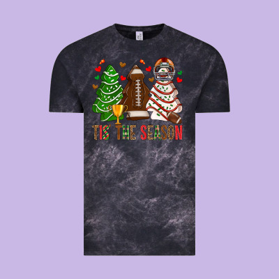 Tis' The Season American Football Christmas Cakes Bbs Vintage Tee Designed By Bundleandbundleshop