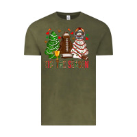Vintage Olive tis' the season american football christmas cakes bbs Vintage Tee - BundleAndBundleShop