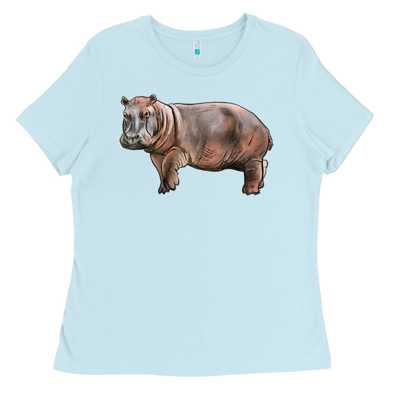 Hippopotamus Ladies Tee by LillyAllenDesigns | Teevron