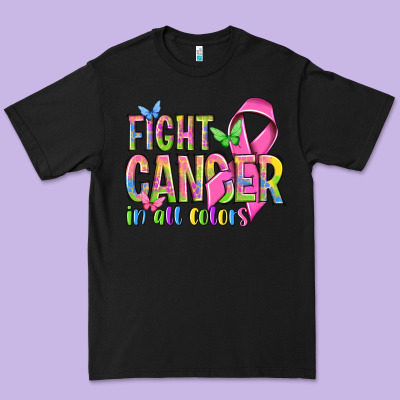Fight Cancer In All Colors Premium Tee Designed By Nancycooperartshop