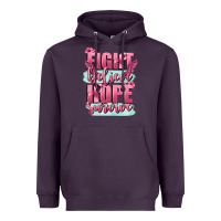 Plum fight believe hope survive cancer awareness Heavyweight Hoodie - FaDigitalArtStudio