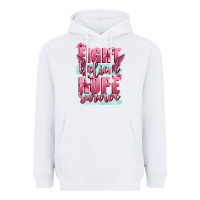 White fight believe hope survive cancer awareness Heavyweight Hoodie - FaDigitalArtStudio