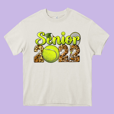 Tennis Senior 2022 Heavy Core Tee Designed By Barkaloodesign