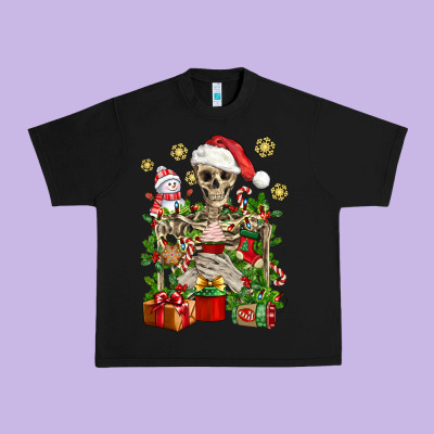 Skeleton Christmas Element Snowman Awda Urban Heavy Tee Designed By Bundleandbundleshop